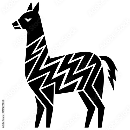 unique vector illustration of an alpaca