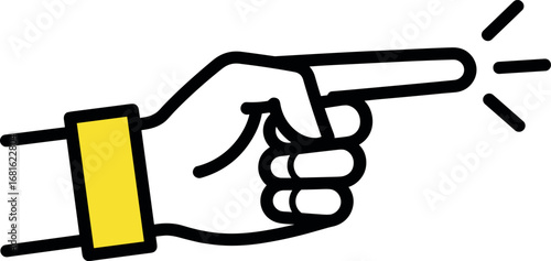 Pointing Hand Icon A Simple Illustration for Direction, Guidance, and User Interface Design