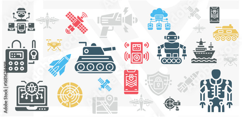 modern military technology cybersecurity themes defense surveillance technological warfare