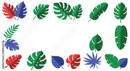 colorful leaves arranged in circular pattern with vibrant hues