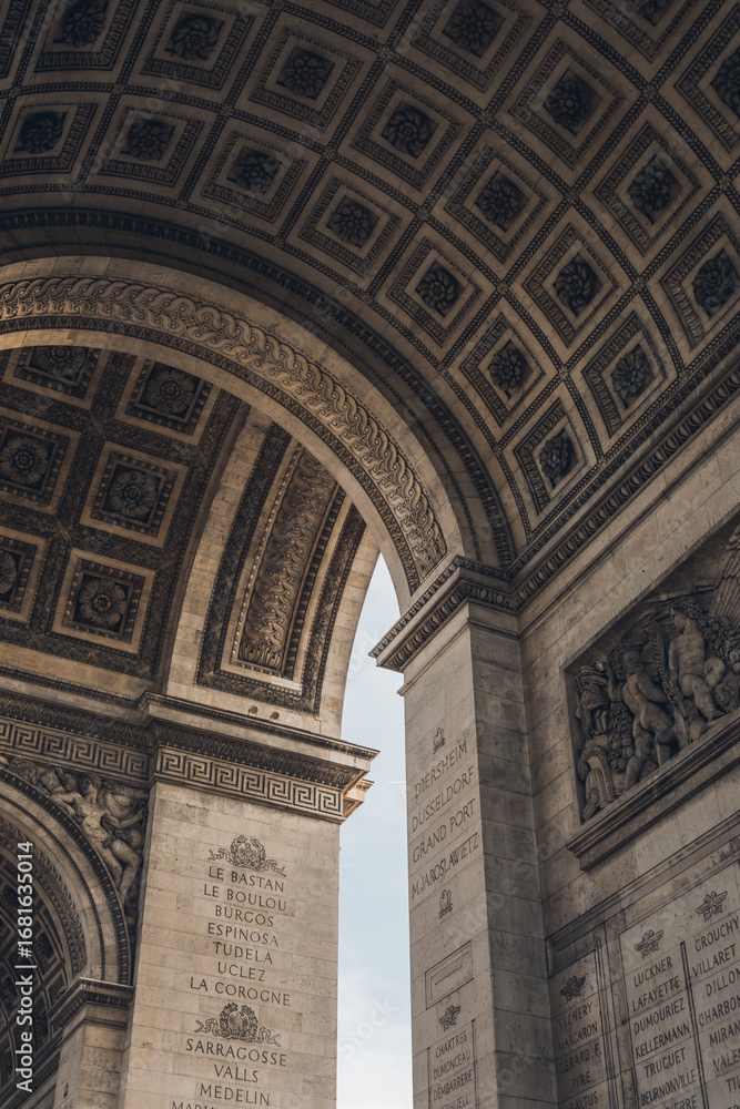 Obraz premium Close up of Arc de Triomphe