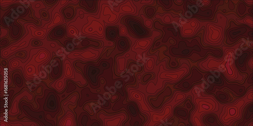 Organic abstract terrain composition with layered topographic lines and shadows
