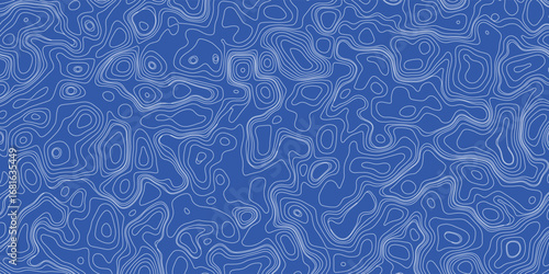 Dynamic abstract terrain illustration with contour line patterns and depth layers