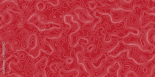 Dynamic abstract terrain illustration with contour line patterns and depth layers
