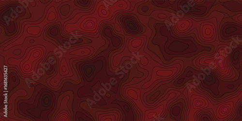 High-detail contour line abstract illustration of terrain with layered depth effect