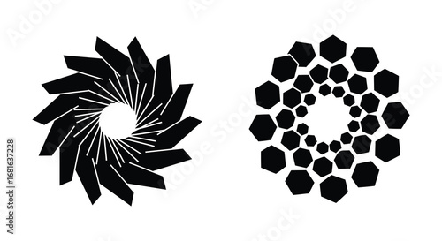 geometric patterns featuring intricate designs and symmetrical shapes