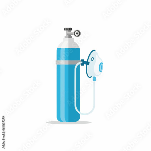 Oxygen Tank and Mask: Medical Equipment for Respiratory Support and Healthcare