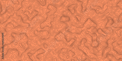 Futuristic layered contour lines forming dynamic abstract terrain landscape