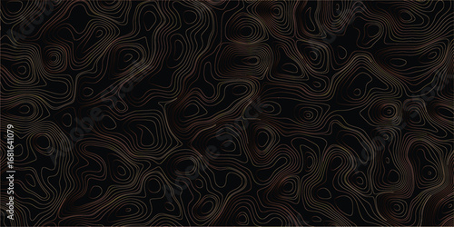 Futuristic wavy topographic layers in 3D abstract design with neon gradient highlights