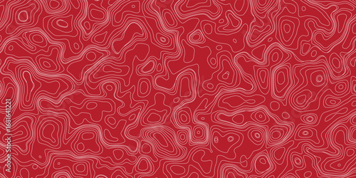 Modern contour line abstract art with depth effect and colorful gradient overlays