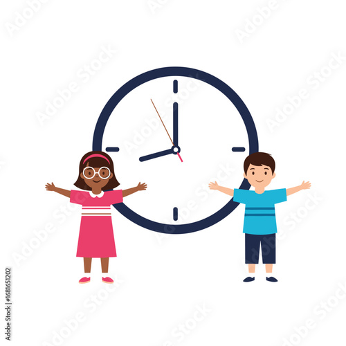 Children actively engaging in time management activities demonstrating healthy lifestyle habits for well being