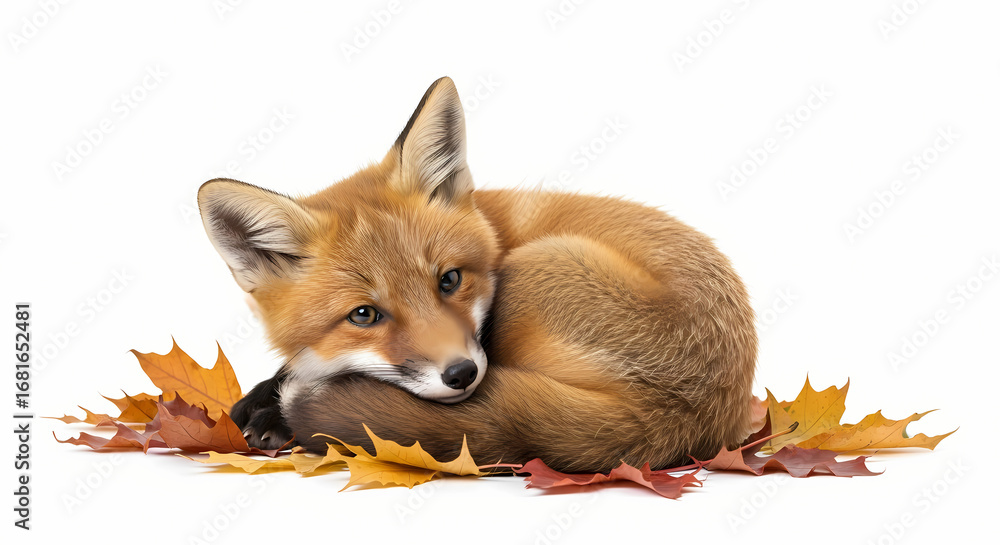 Obraz premium red fox isolated on white