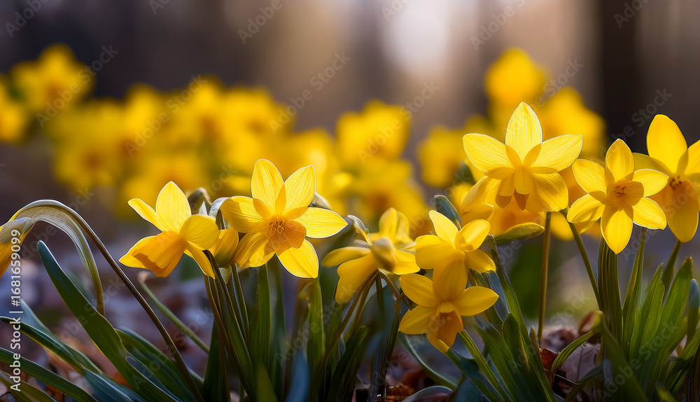 Fototapeta premium Springtime Yellow Flowers – Bright & Cheerful Floral 