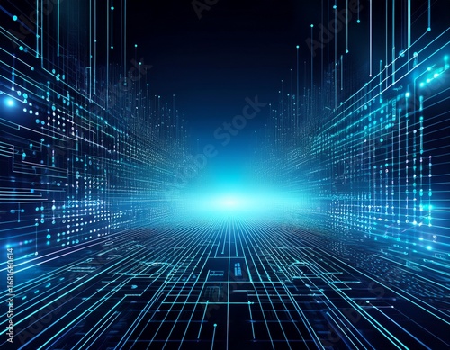 digital or cyber technology concept abstract future data background generative ai