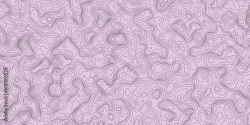 Seamless abstract terrain mapping background with contour elevation design
