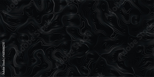 Irregular mapping design with abstract seamless contour elevation lines