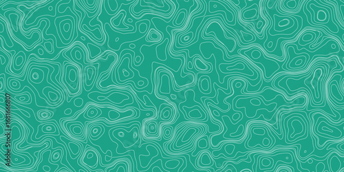 Terrain mapping seamless abstract pattern with contour line flow design