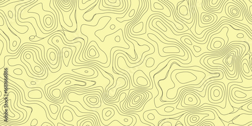 Artistic modern mapping illustration with elevation contour textures