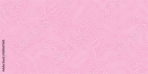 Artistic mapping illustration with terrain style elevation contour lines