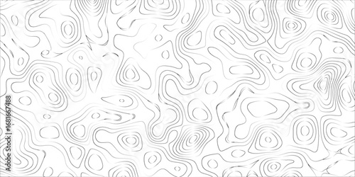 Mapping design illustration with abstract irregular flowing contour patterns
