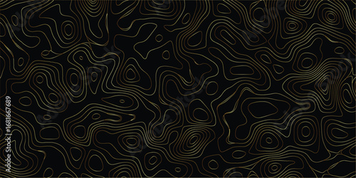 Topographic contour mapping background with seamless abstract artwork