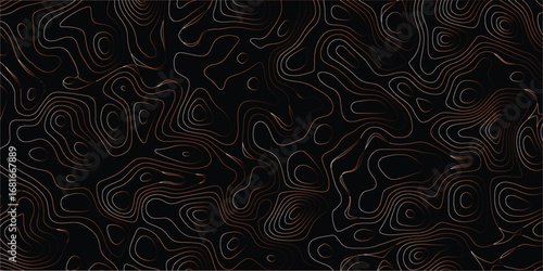 Abstract irregular mapping pattern with organic contour line background