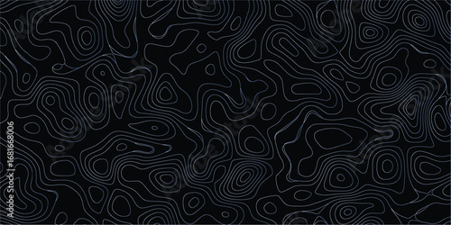 Futuristic terrain mapping illustration with flowing elevation contour details