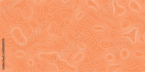 Terrain mapping design with irregular abstract elevation contour lines