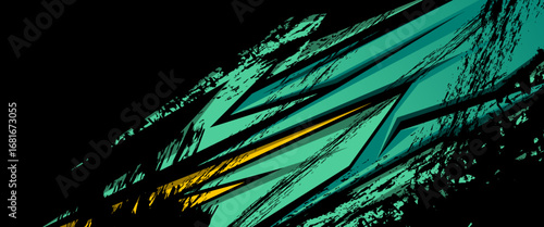 Car wrap design vector.Graphic abstract stripe racing background designs for vehicle, rally, race, adventure and car racing livery