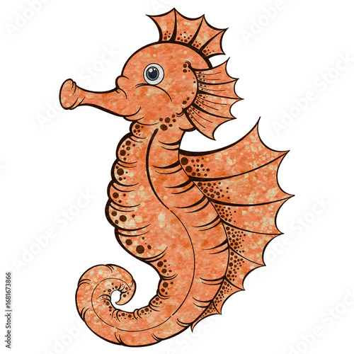 Seahorse is a digital painting.