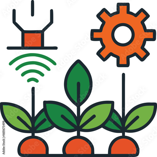 Smart farming technology enhancing crop growth and efficiency