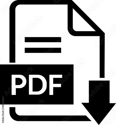PDF file format icons . PDF file download symbols. Format for texts, images, vector images, videos, interactive forms, Vector illustration !