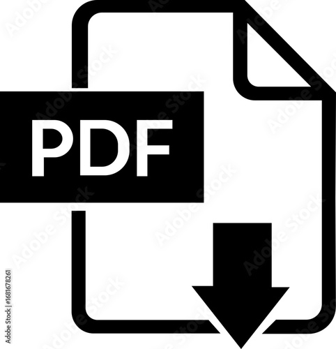 PDF file format icons . PDF file download symbols. Format for texts, images, vector images, videos, interactive forms, Vector illustration !