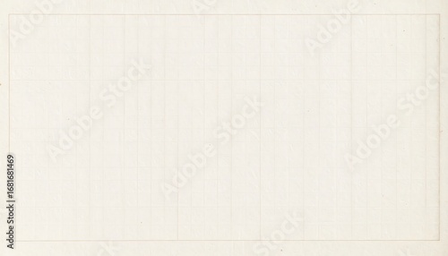 A plain, evenly textured sheet of off-white paper with subtle gridlines showcases a simple, neutral backdrop.