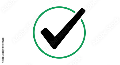 Green check mark symbol isolated on transparent background for approve, confirm and success related design and artwork simple, modern and minimal flat illustration