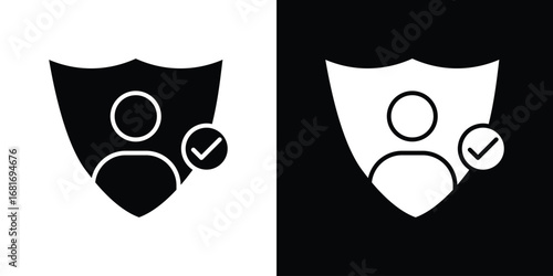 Authentication icons, simple illustration graphic doodle black design