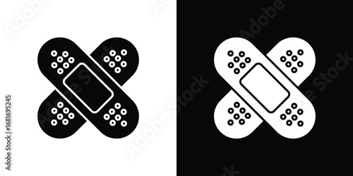 Bandage icons, simple illustration graphic doodle black design