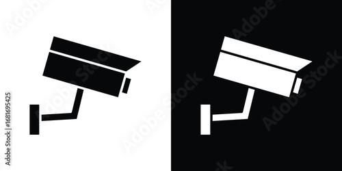 CCTV icons, simple illustration graphic doodle black design