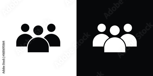 Community icons, simple illustration graphic doodle black design