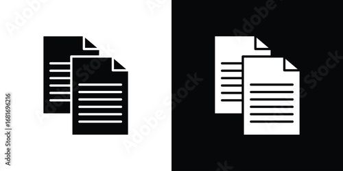Copy icons, simple illustration graphic doodle black design