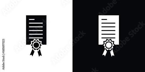 Diploma icons, simple illustration graphic doodle black design