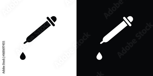 Dropper icons, simple illustration graphic doodle black design