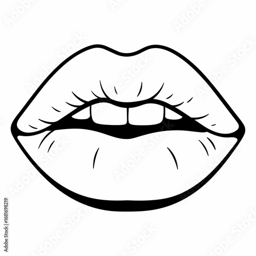 Outline of Lips and Teeth