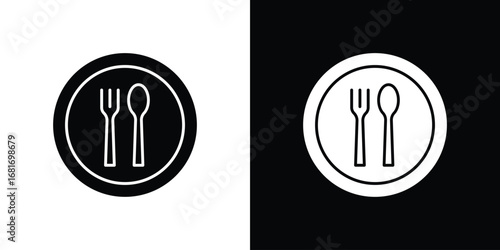 Food icons, simple illustration graphic doodle black design