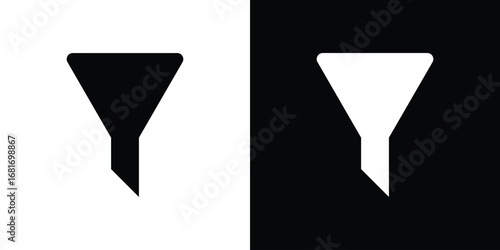 Funnel icons, simple illustration graphic doodle black design