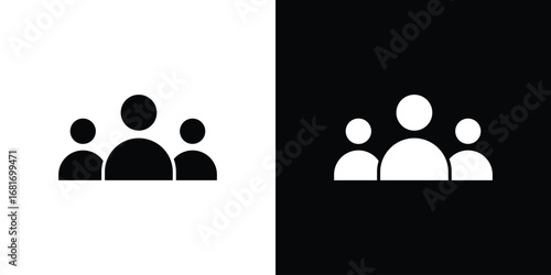 Group icons, simple illustration graphic doodle black design