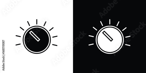 Knob icons, simple illustration graphic doodle black design