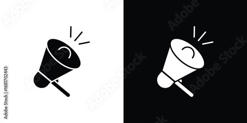 Megaphone icons, simple illustration graphic doodle black design