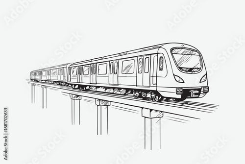 Metro sketch Vector Illustration 