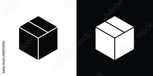 Package icons, simple illustration graphic doodle black design